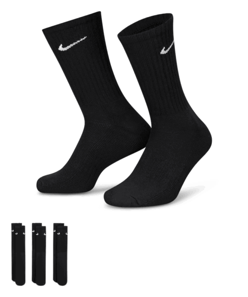 Calcetines Entrenamiento Pack 3 Negros