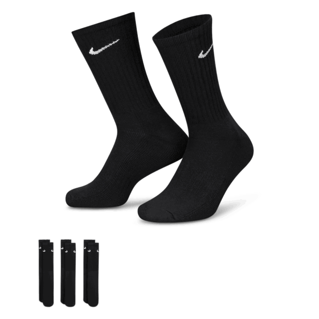 Calcetines Entrenamiento Pack 3 Negros