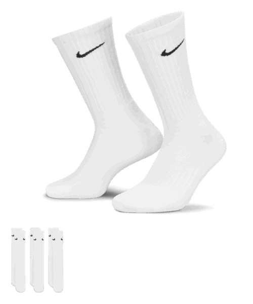 Calcetines Entrenamiento Pack 3 Blancos